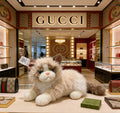 Gucci Gray Long-Haired Cat Plush Toy - album image 1