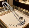 Gucci Anger Forest Interlocking G Antiqued Chain Necklace - album image 1