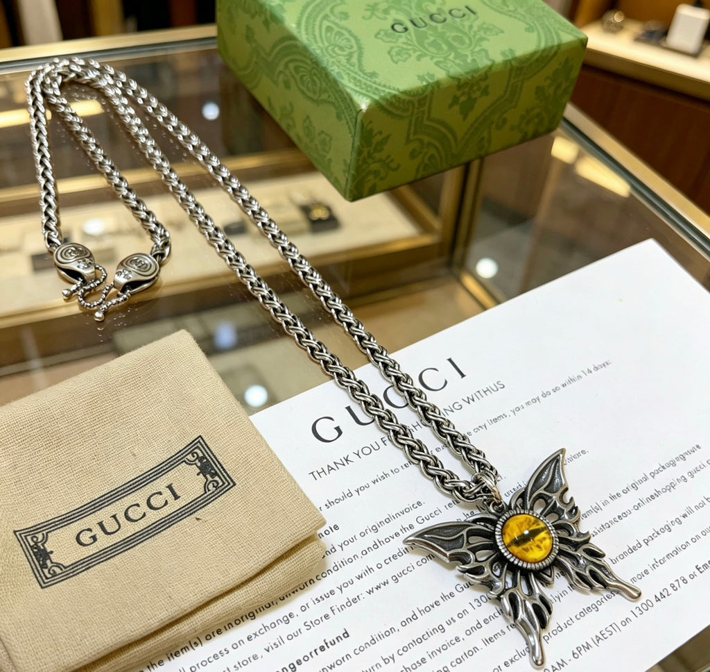 Gucci Anger Forest Interlocking G Antiqued Chain Necklace - album image 7