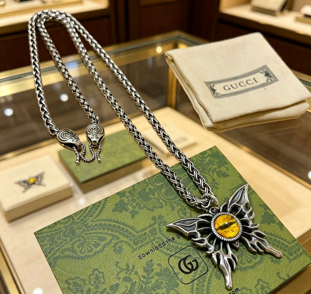 Gucci Anger Forest Interlocking G Antiqued Chain Necklace - album image 2