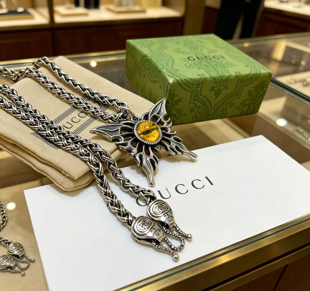 Gucci Anger Forest Interlocking G Antiqued Chain Necklace - album image 9