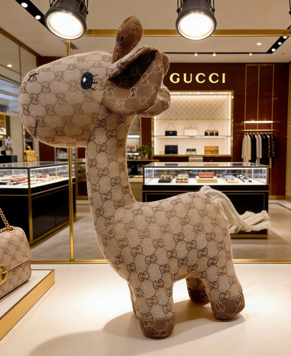 Gucci Brown Monogram Giraffe Plush Toy - album image 5