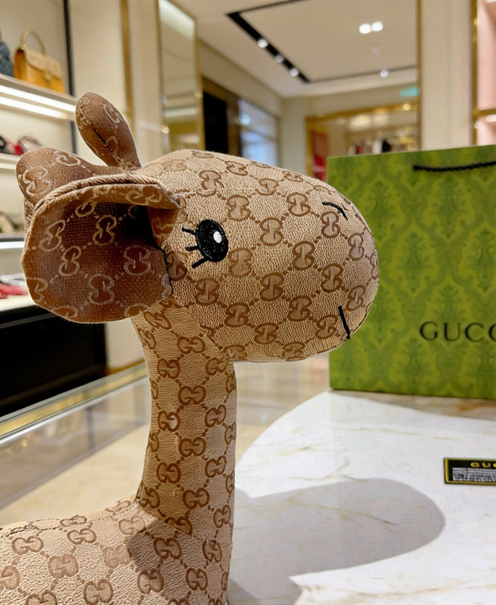Gucci Brown Monogram Giraffe Plush Toy - album image 8