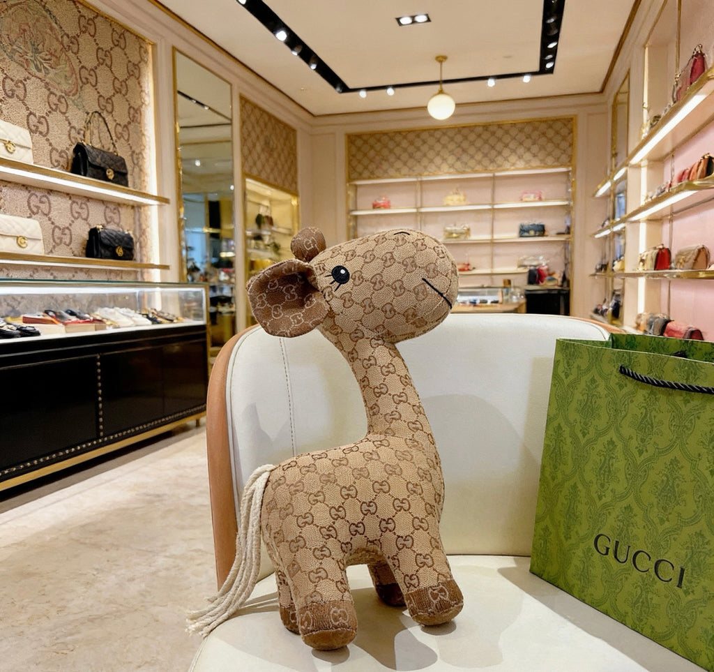 Gucci Brown Monogram Giraffe Plush Toy - album image 6