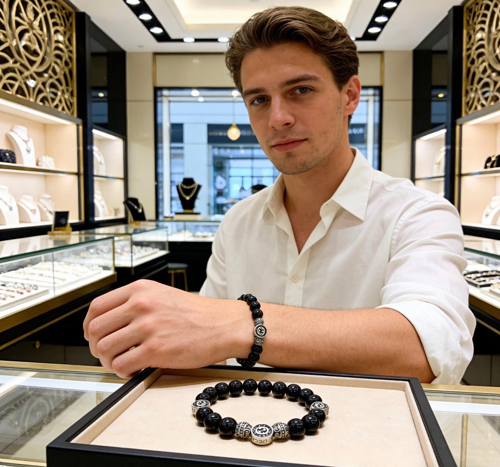 Gucci Anger Forest Interlocking G Black Agate Agate Antiqued Bracelet - album image 3