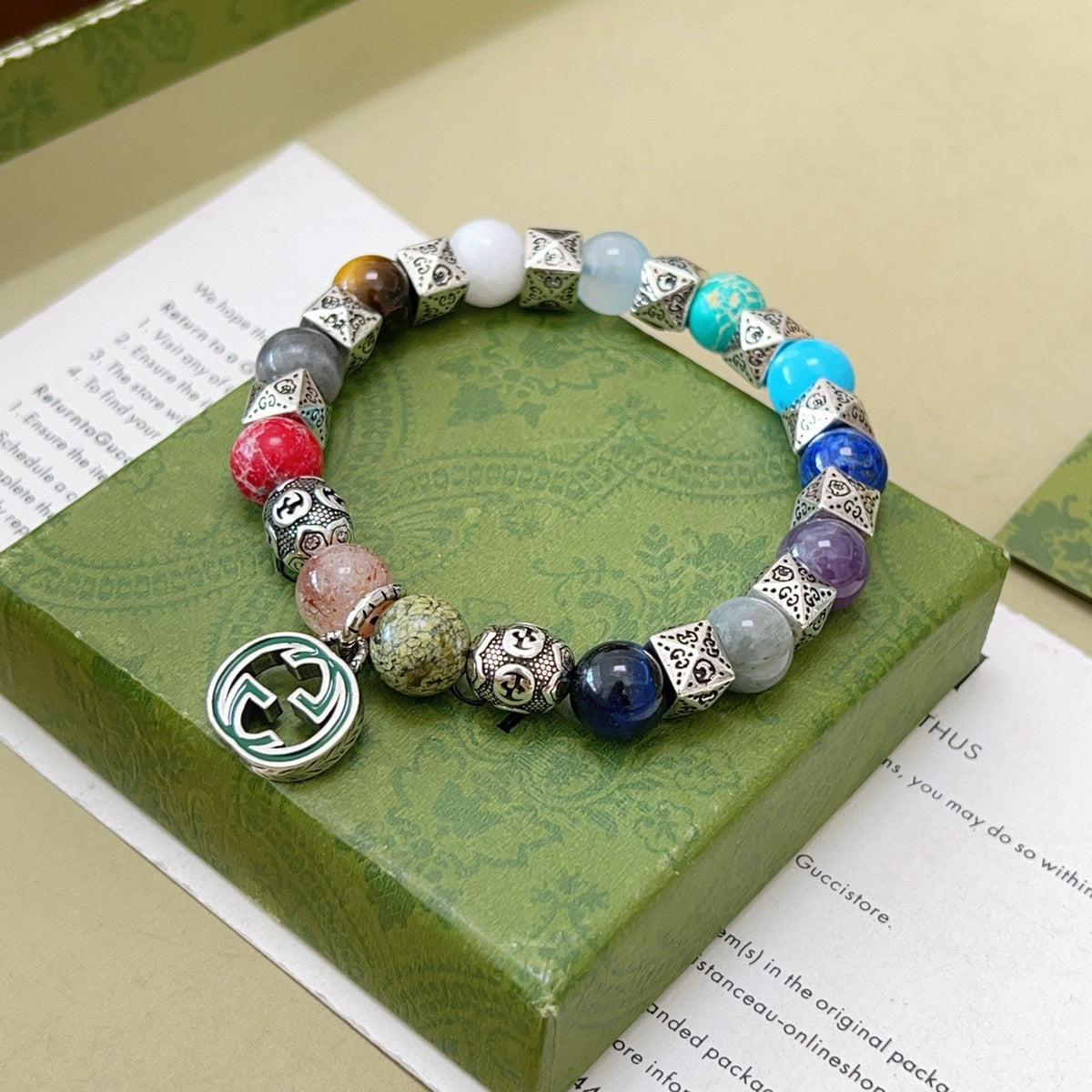 Gucci Stone Bead Antiqued Bracelet - album image 5