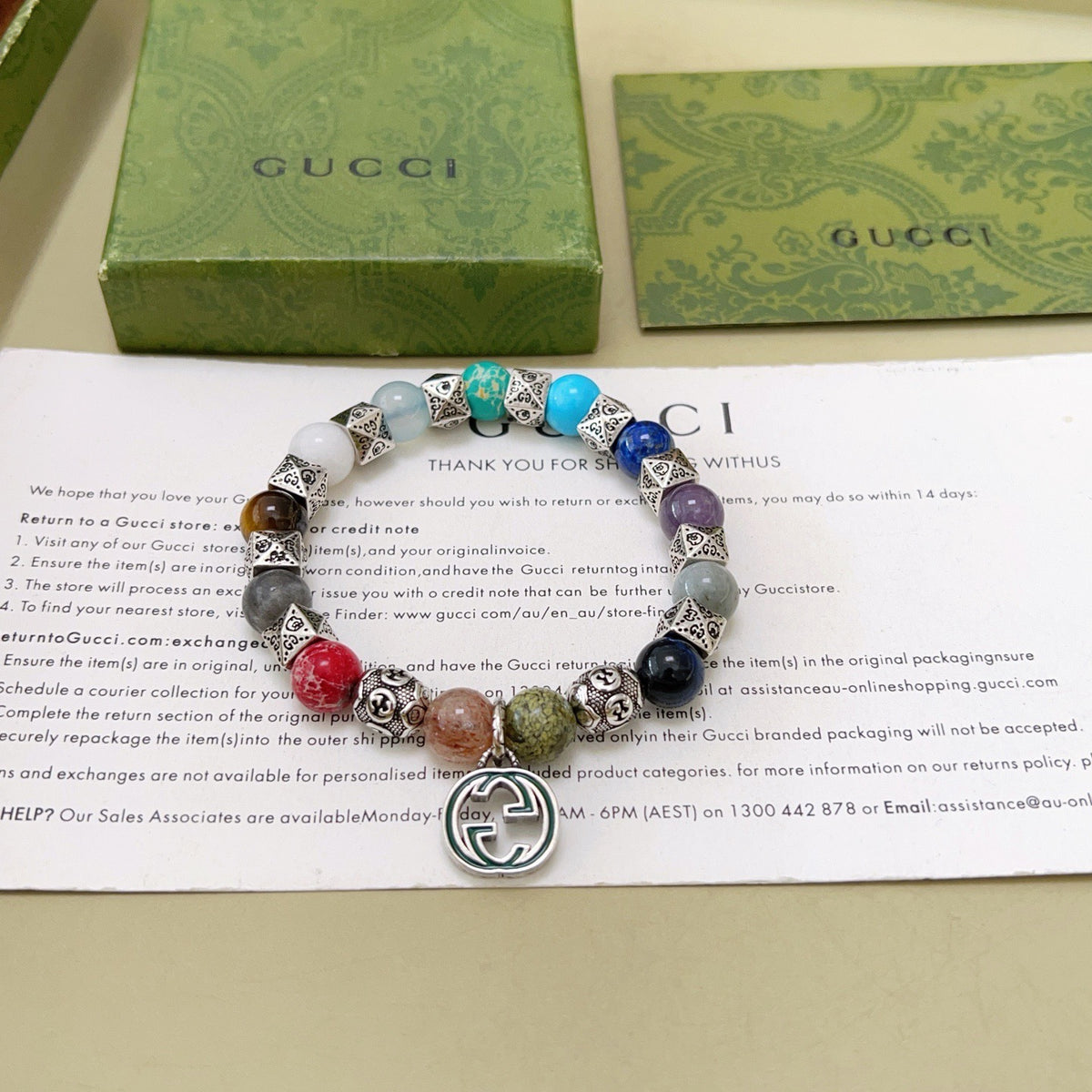 Gucci Stone Bead Antiqued Bracelet - album image 6