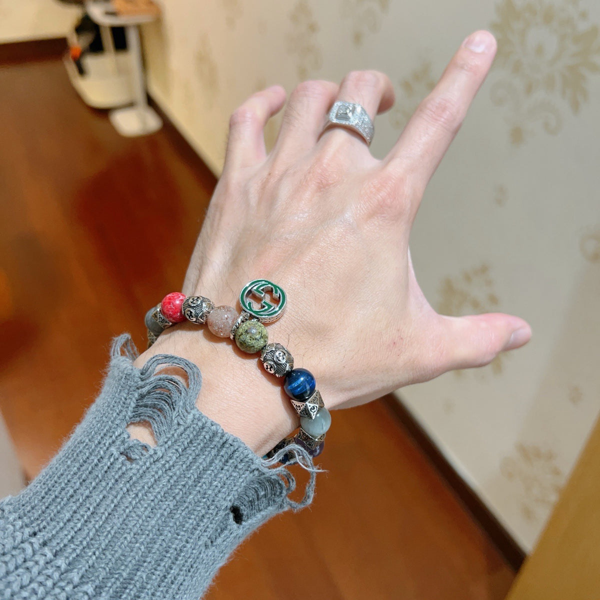 Gucci Stone Bead Antiqued Bracelet - album image 7
