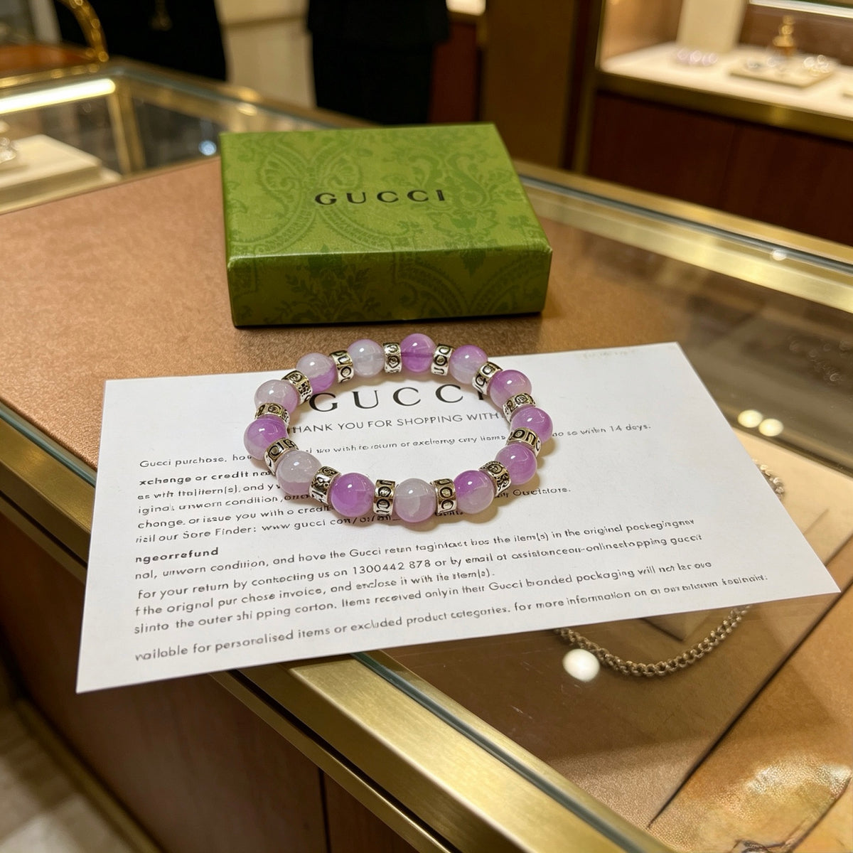 Gucci Anger Forest Interlocking G Amethyst Crystal Accent Antiqued Bracelet - album image 5