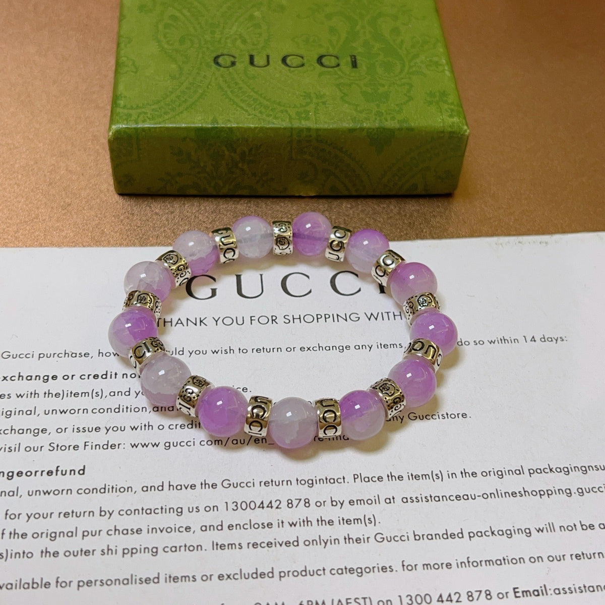 Gucci Anger Forest Interlocking G Amethyst Crystal Accent Antiqued Bracelet - album image 7