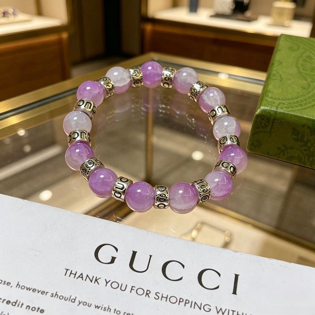 Gucci Anger Forest Interlocking G Amethyst Crystal Accent Antiqued Bracelet - album image 2