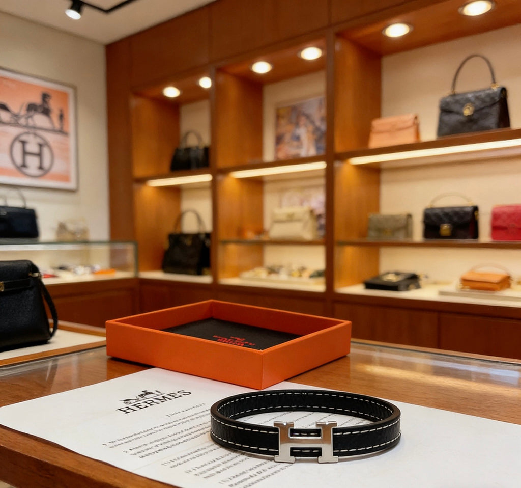 Hermès Black Cord H Bracelet - album image 4