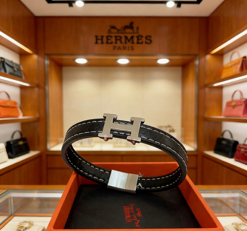 Hermès Black Cord H Bracelet - album image 3