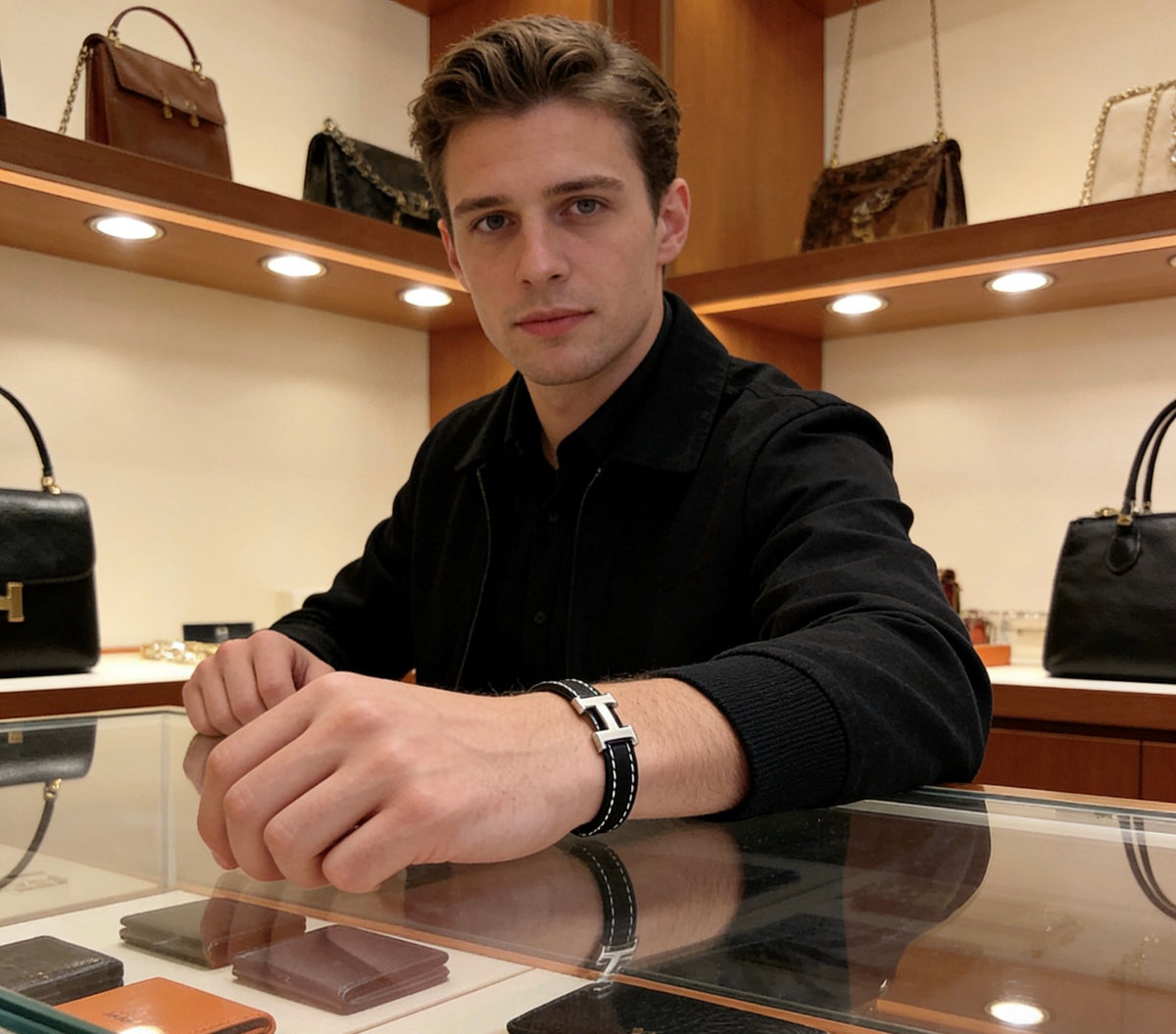 Hermès Black Cord H Bracelet - album image 5