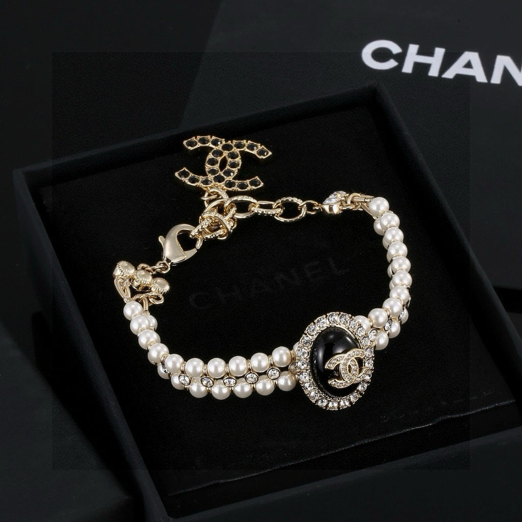 Chanel Woven Pearl Double-Layer Crystal Accent Jewelry - Bracelet or Necklace - album image 5