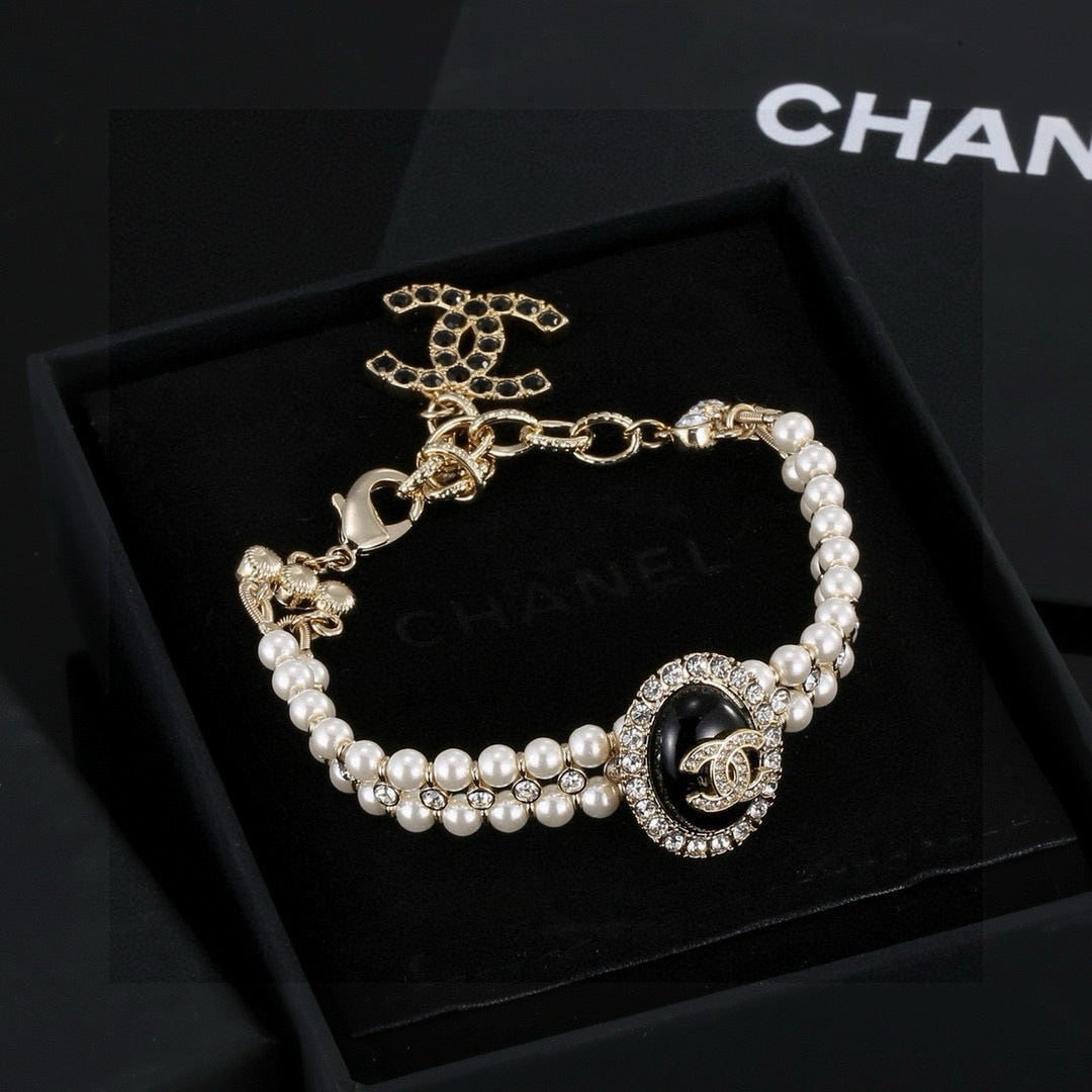 Chanel Woven Pearl Double-Layer Crystal Accent Jewelry - Bracelet or Necklace - album image 5