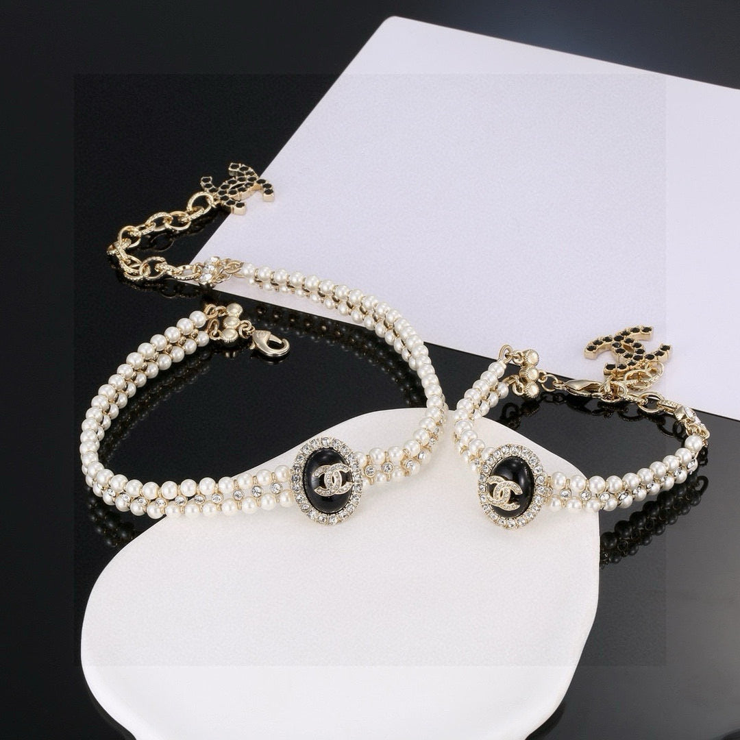 Chanel Woven Pearl Double-Layer Crystal Accent Jewelry - Bracelet or Necklace - album image 1