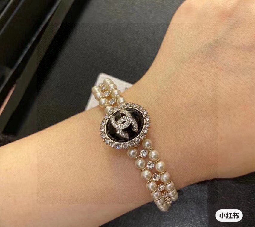 Chanel Woven Pearl Double-Layer Crystal Accent Jewelry - Bracelet or Necklace - album image 8