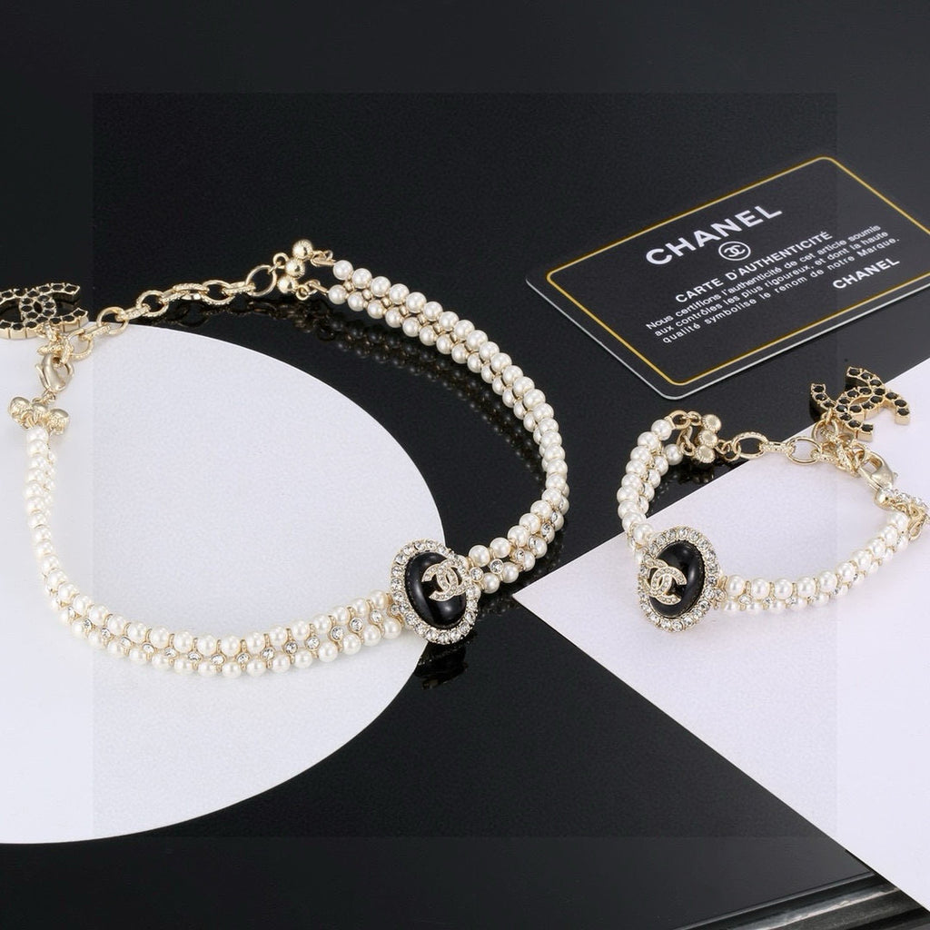 Chanel Woven Pearl Double-Layer Crystal Accent Jewelry - Bracelet or Necklace - album image 6