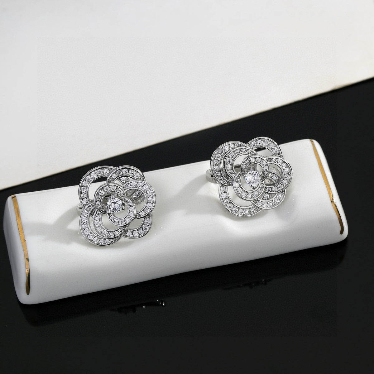 Chanel Camellia Stud Earrings - album image 2