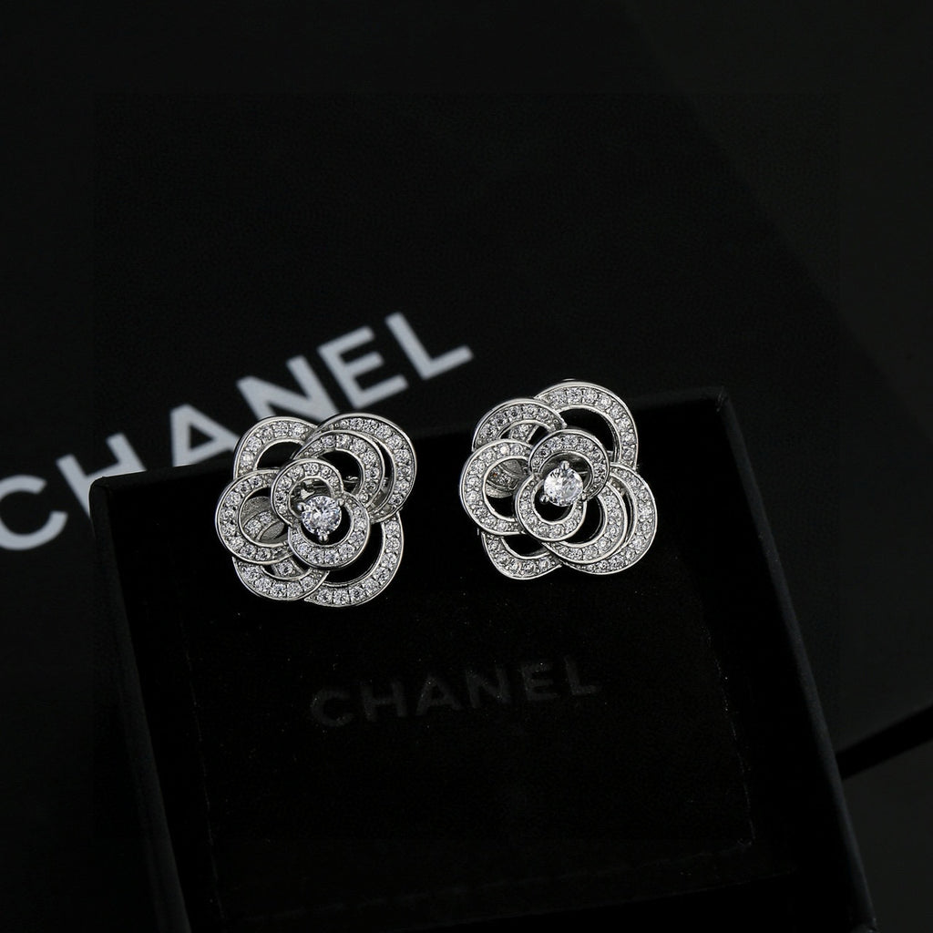 Chanel Camellia Stud Earrings - album image 8
