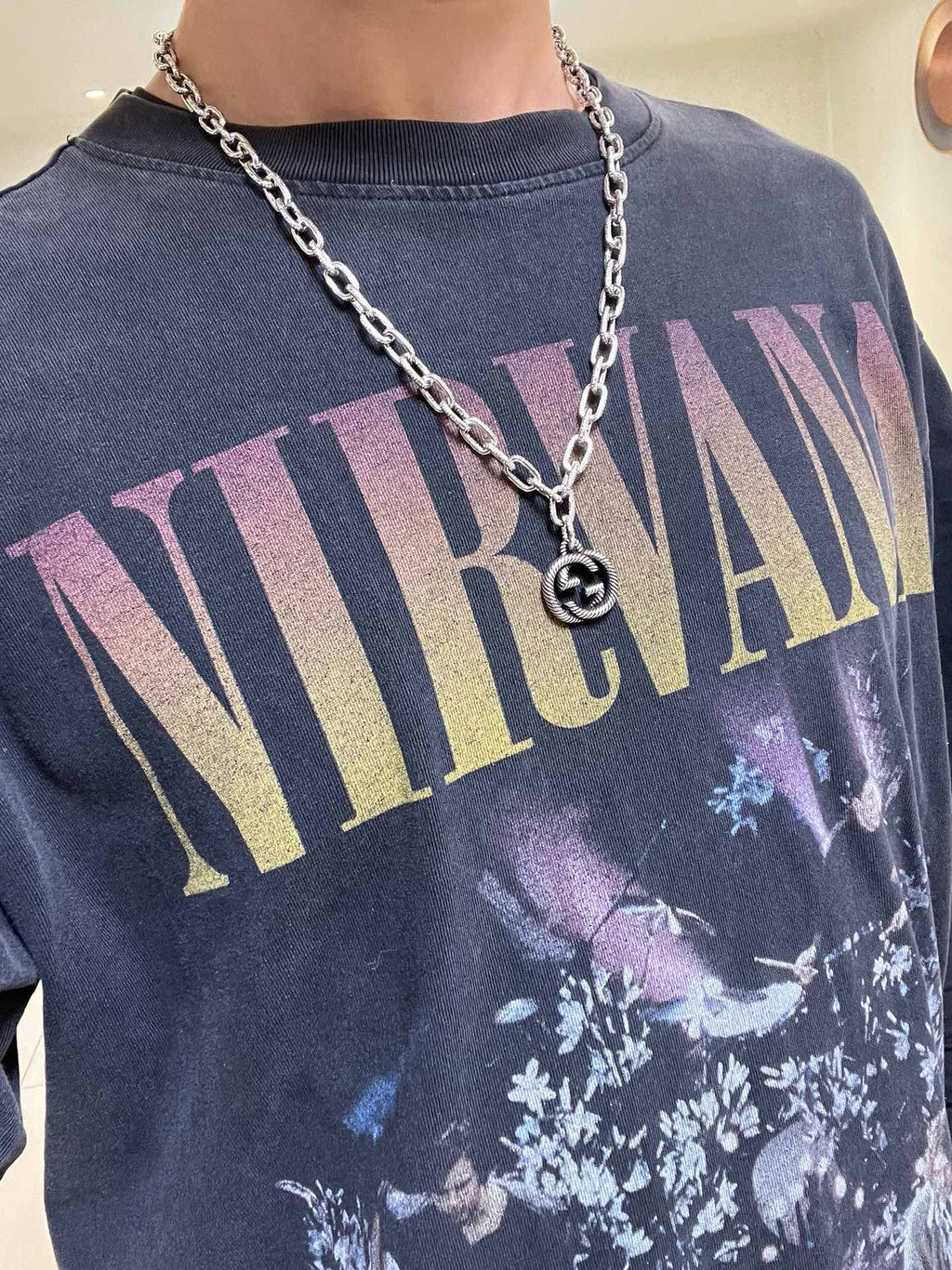 Gucci Anger Forest Interlocking G Antiqued Chain Necklace - album image 9