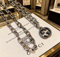 Gucci Anger Forest Interlocking G Antiqued Chain Necklace - album image 1