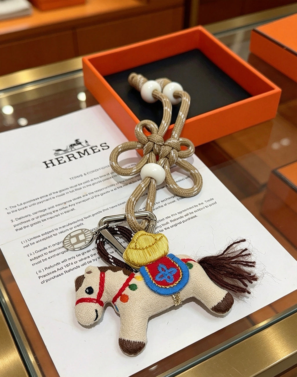 Hermès Multicolor Horse-Charm Keychain - album image 2