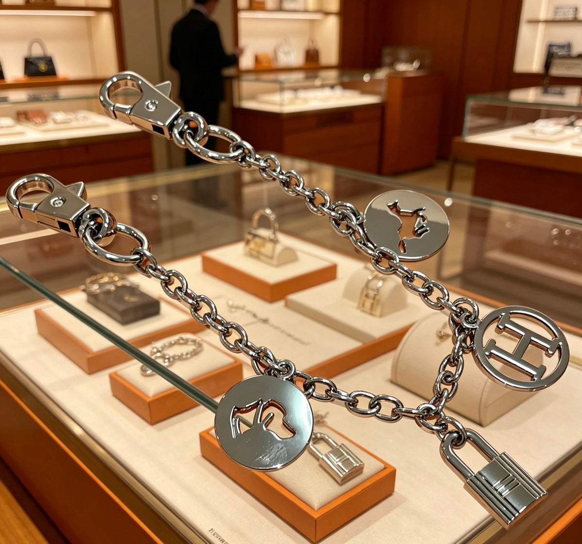 Hermès Silver-Tone H Disc Station Bracelet - album image 6