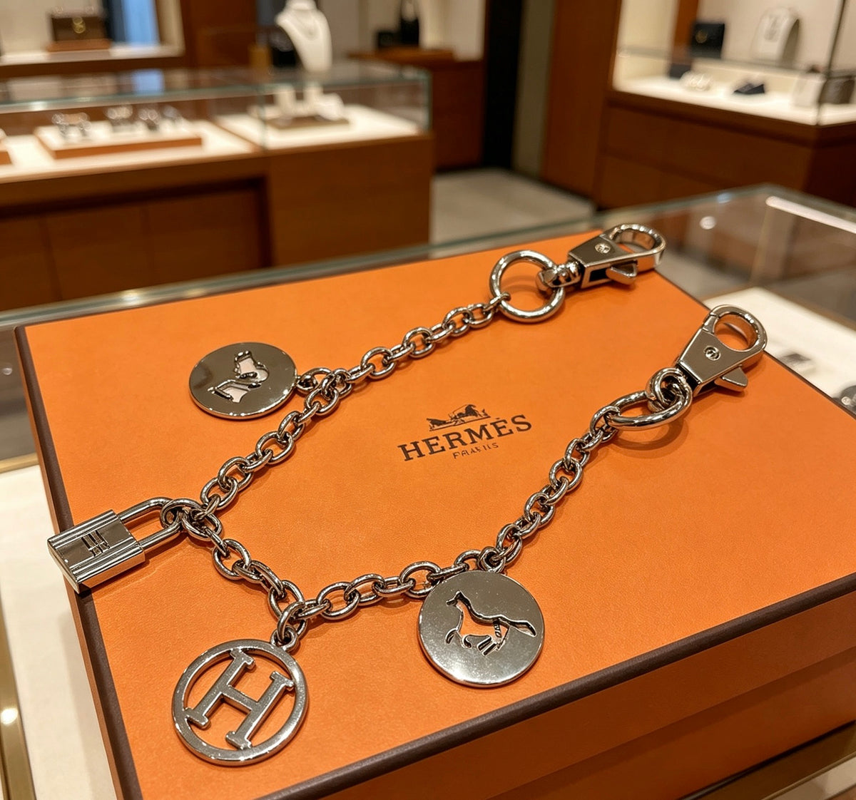 Hermès Silver-Tone H Disc Station Bracelet - album image 1