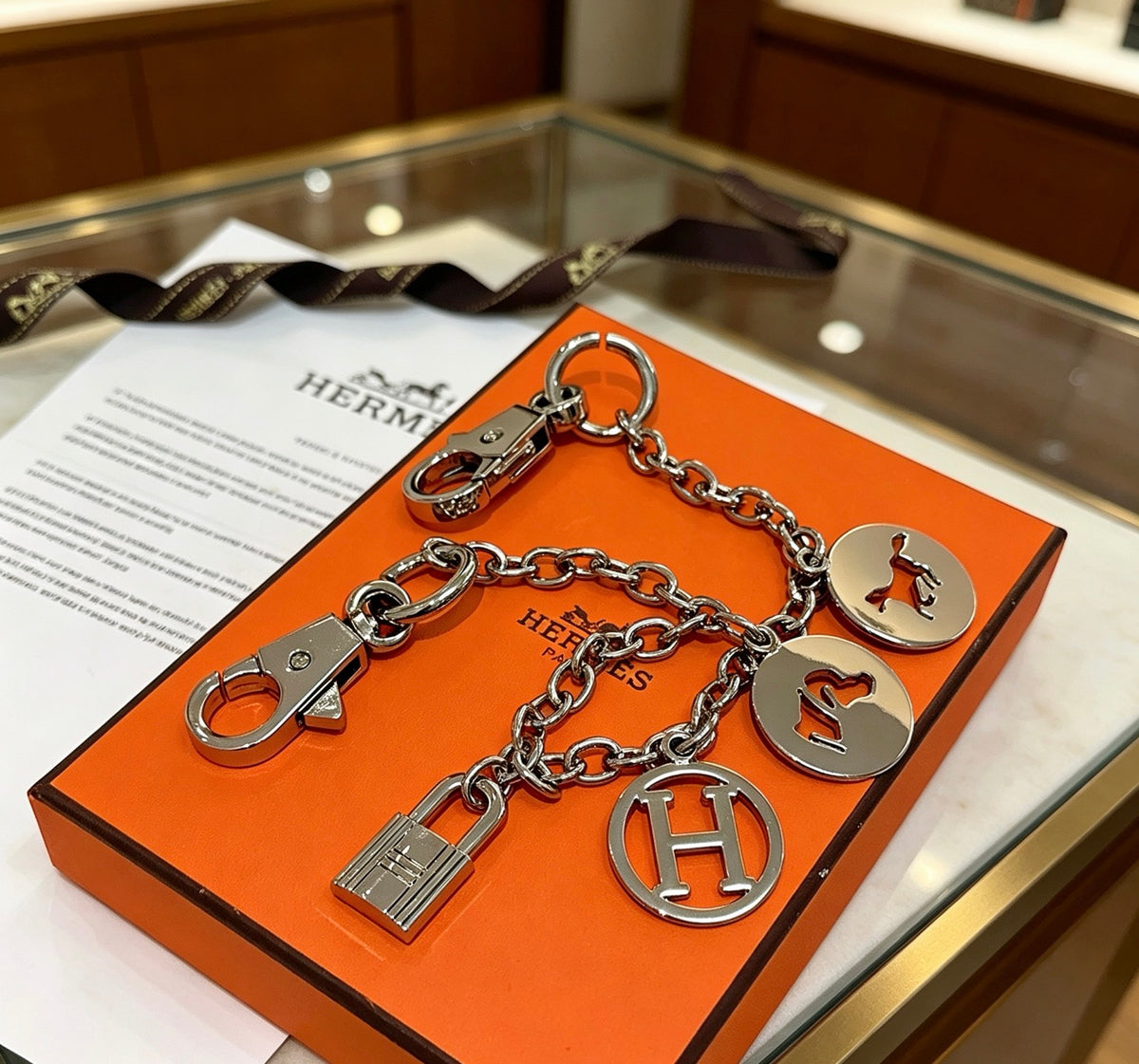 Hermès Silver-Tone H Disc Station Bracelet - album image 2