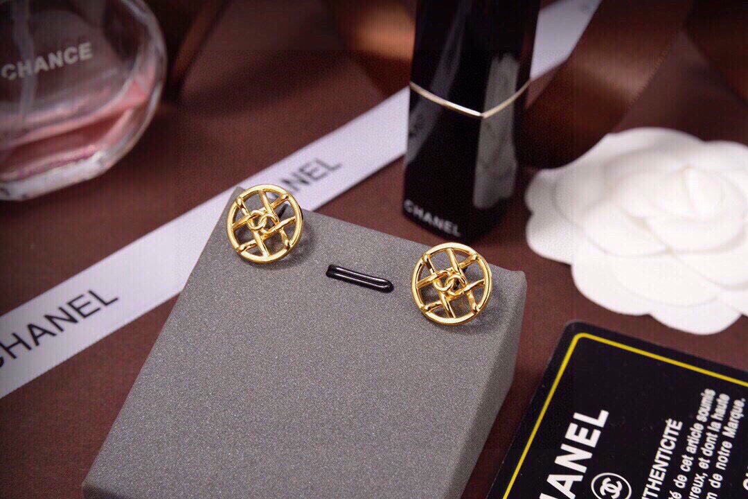Chanel Openwork Stud Earrings - album image 2