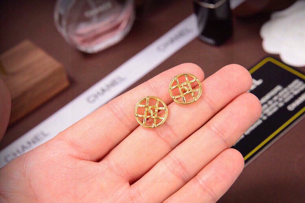 Chanel Openwork Stud Earrings - album image 4