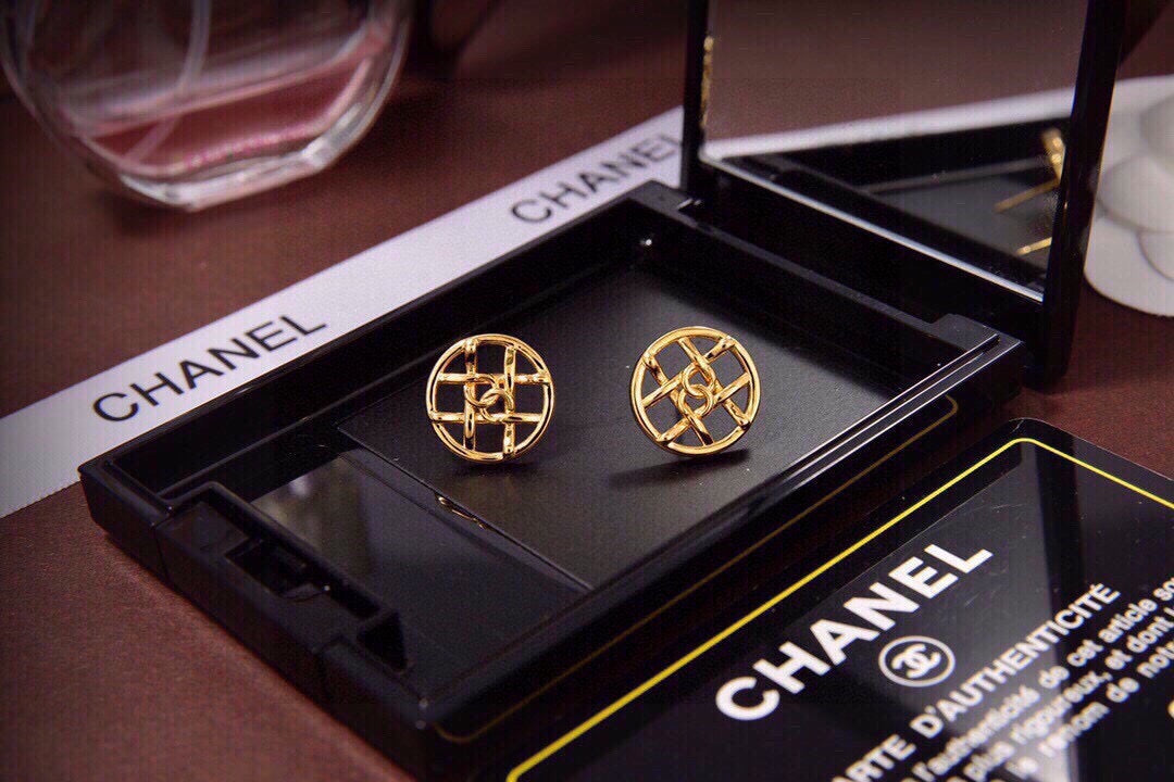 Chanel Openwork Stud Earrings - album image 3