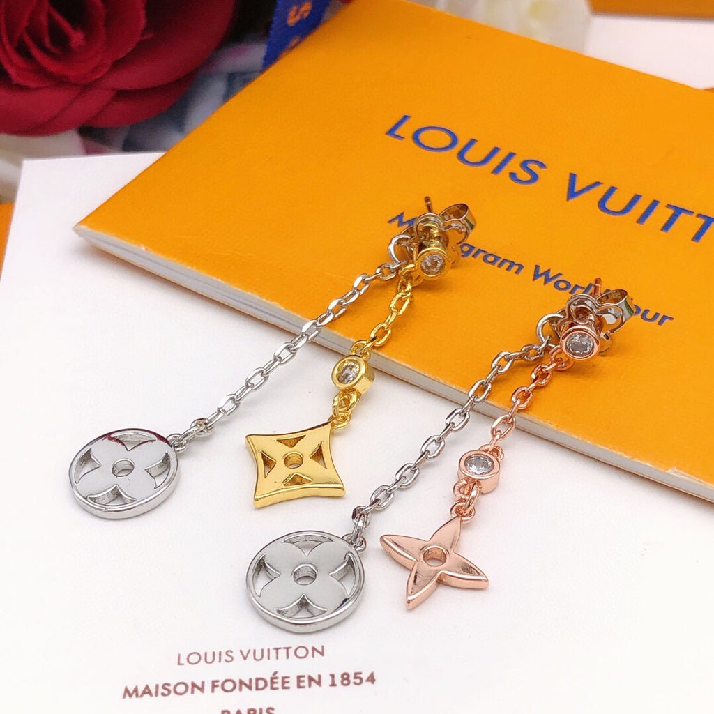 Louis Vuitton Rose Gold-Tone Silver-Tone Gold-Tone Tassel Earrings - album image 1