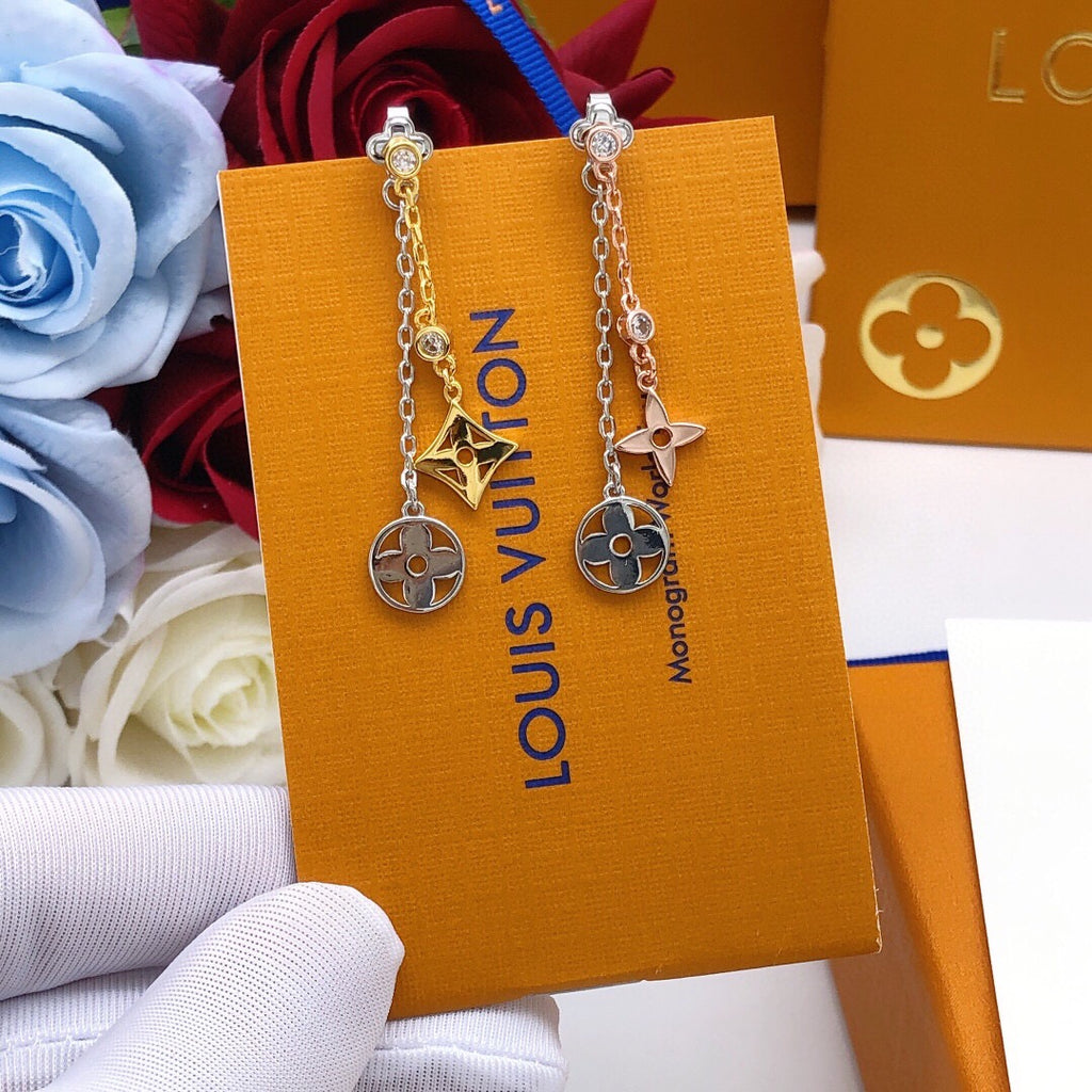 Louis Vuitton Rose Gold-Tone Silver-Tone Gold-Tone Tassel Earrings - album image 3
