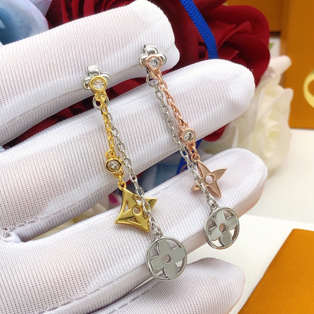 Louis Vuitton Rose Gold-Tone Silver-Tone Gold-Tone Tassel Earrings - album image 5