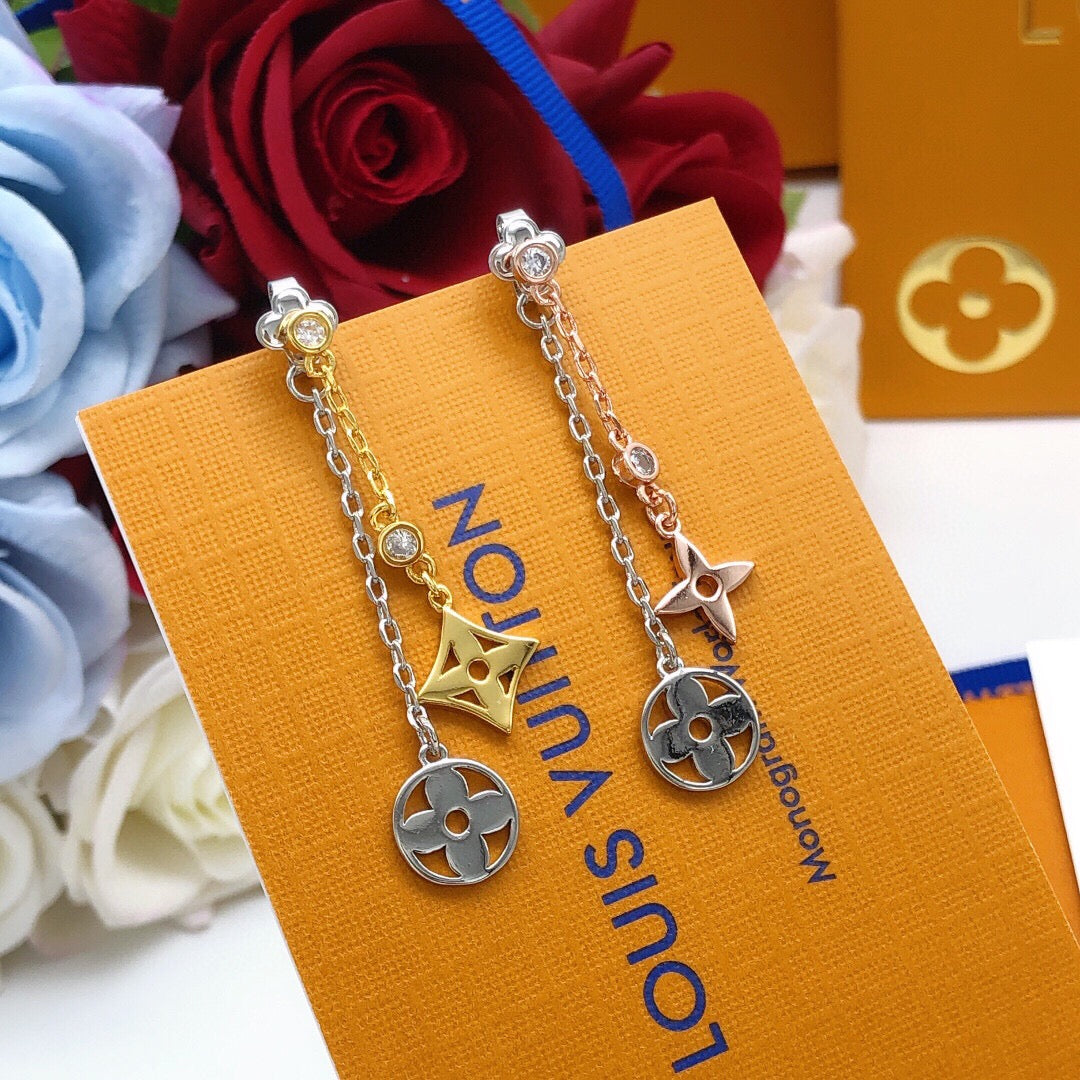 Louis Vuitton Rose Gold-Tone Silver-Tone Gold-Tone Tassel Earrings - album image 4