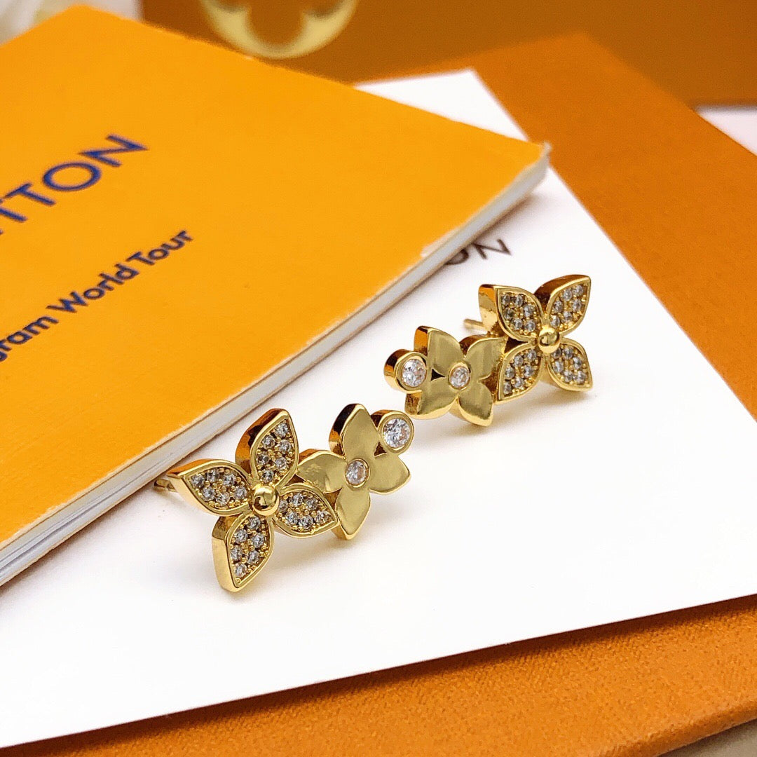 Louis Vuitton Star Monogram Crystal Accent Earrings - album image 2
