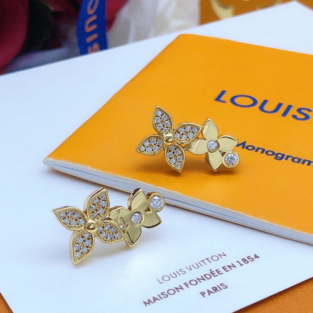 Louis Vuitton Star Monogram Crystal Accent Earrings - album image 7
