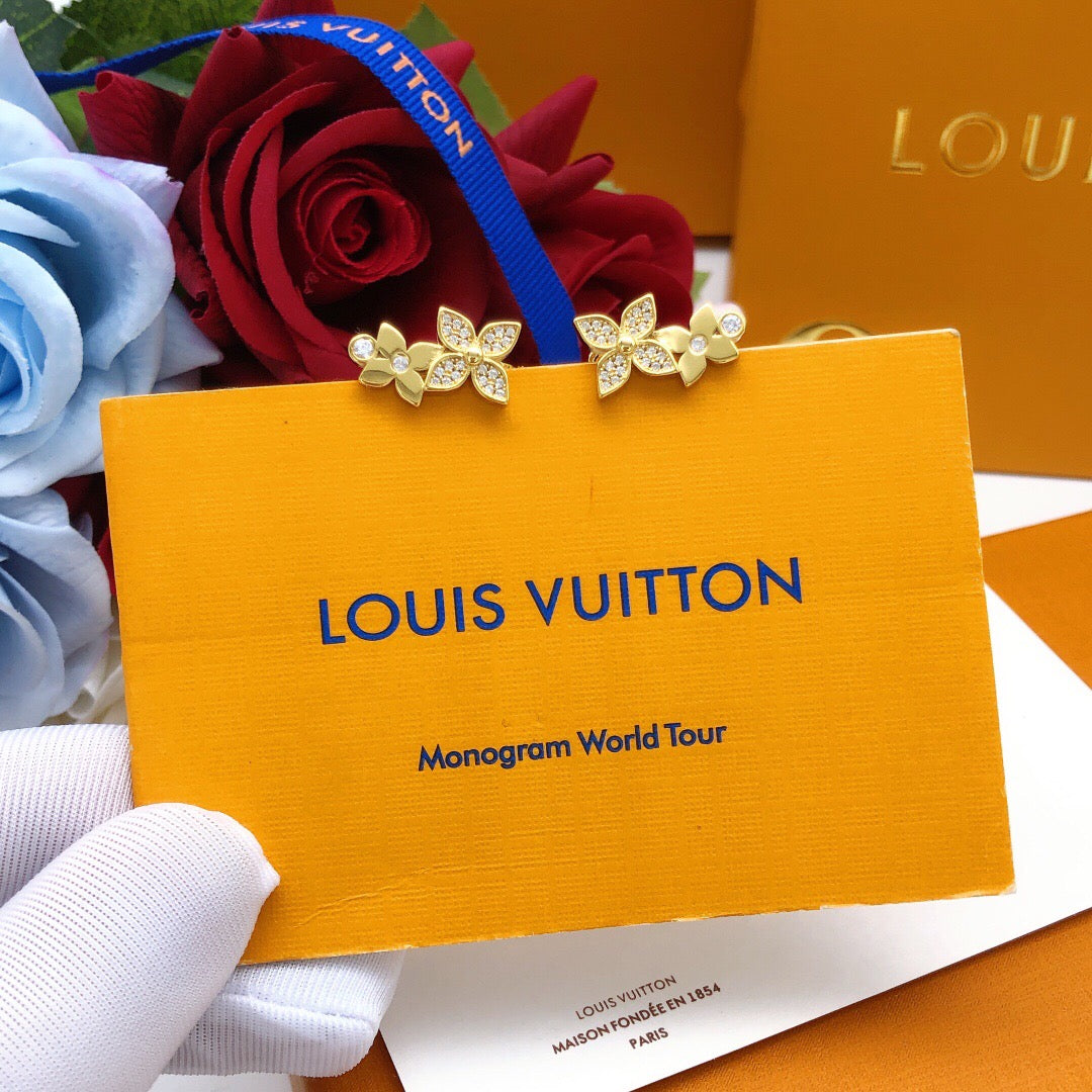 Louis Vuitton Star Monogram Crystal Accent Earrings - album image 8