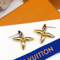 Louis Vuitton Silver-Tone Gold-Tone Monogram Polished Earrings - album image 1