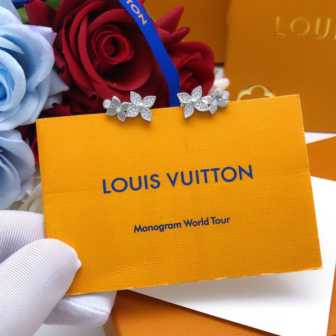 Louis Vuitton Star Monogram Crystal Accent Earrings - album image 4