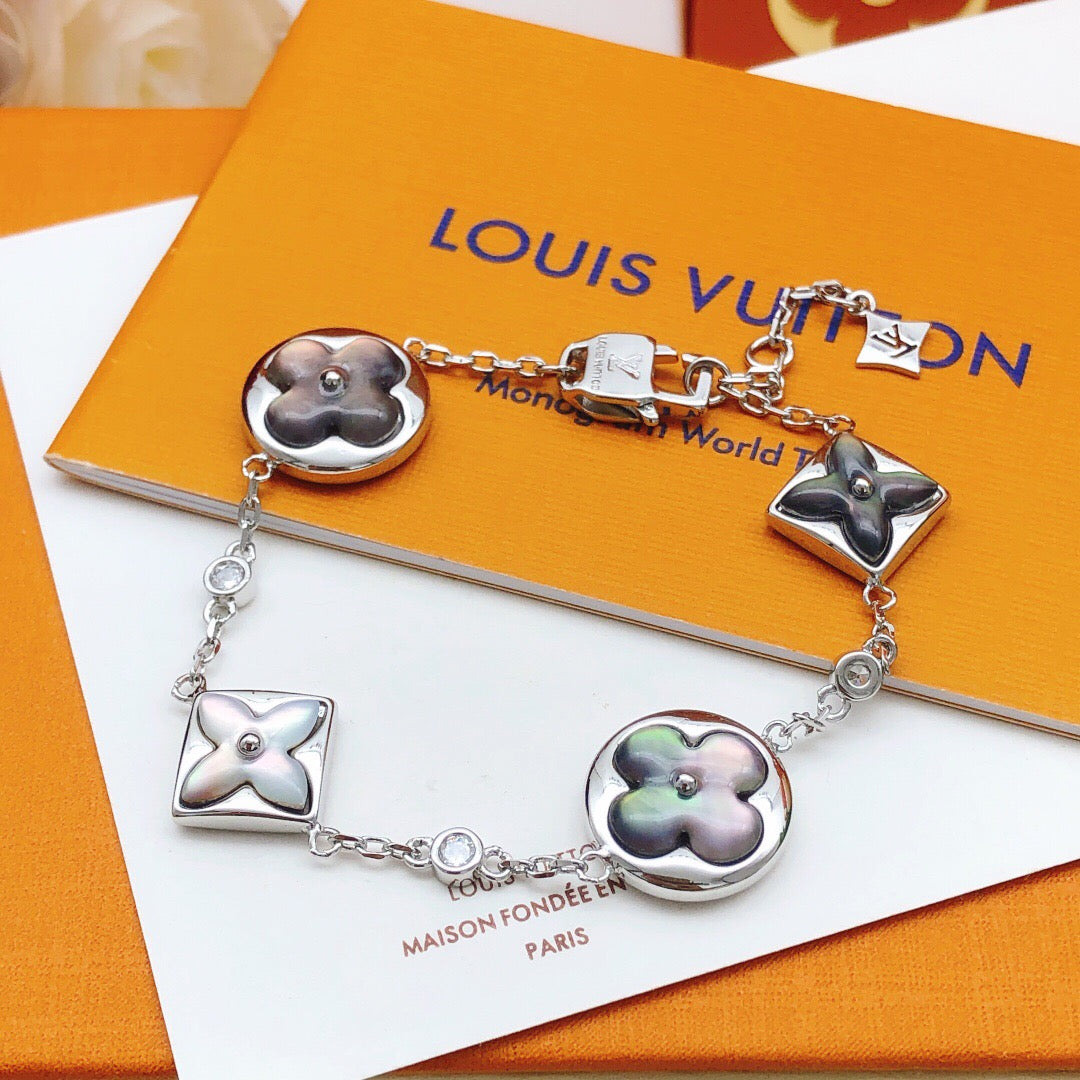 Louis Vuitton Silver-Tone Gray Monogram Bracelet - album image 4
