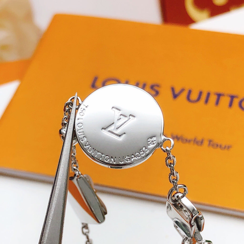 Louis Vuitton Silver-Tone Gray Monogram Bracelet - album image 7