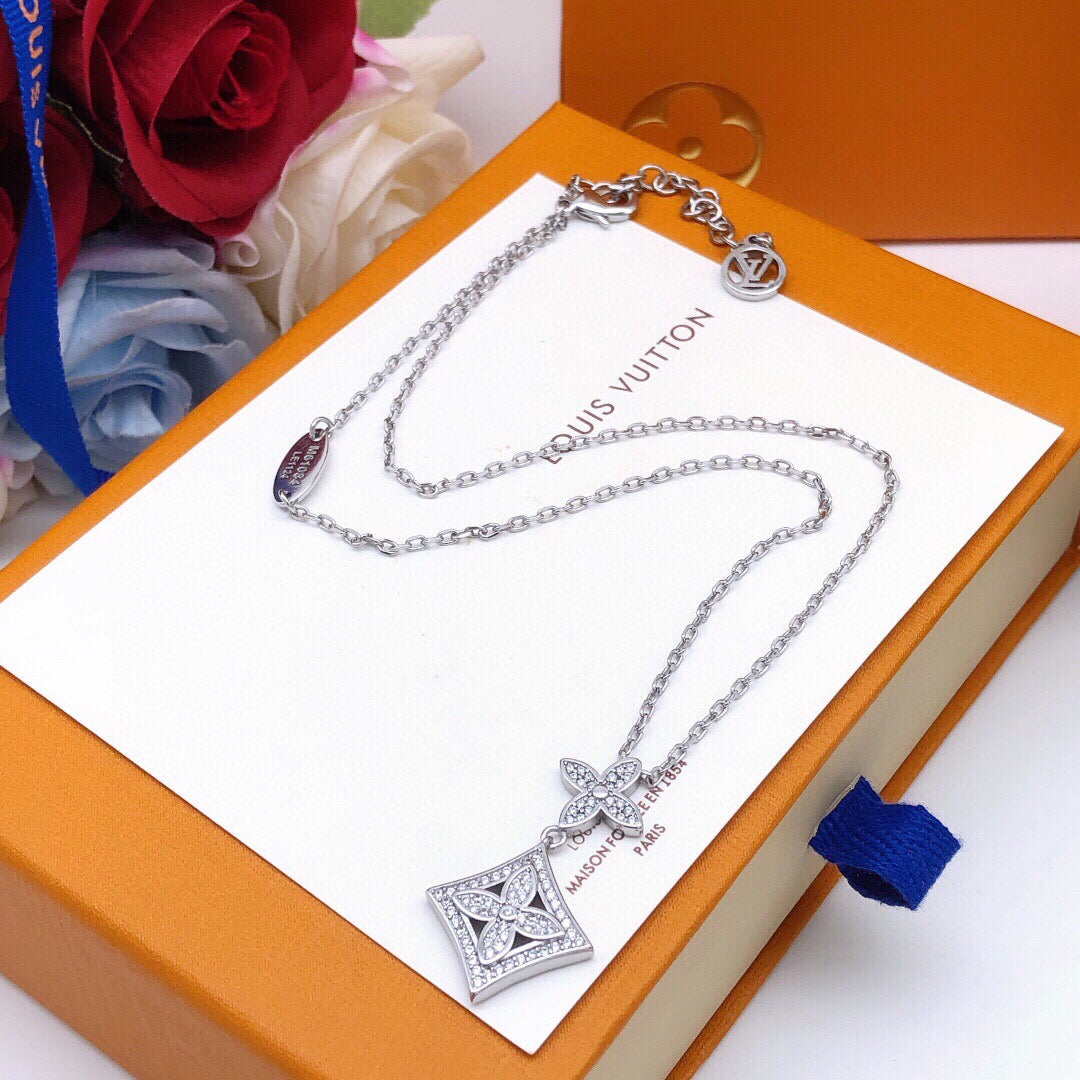 Louis Vuitton Silver-Tone Monogram Necklace - album image 5