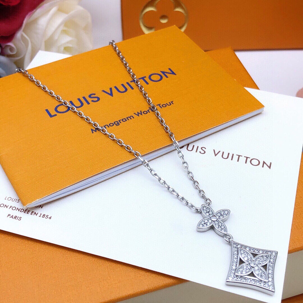 Louis Vuitton Silver-Tone Monogram Necklace - album image 2