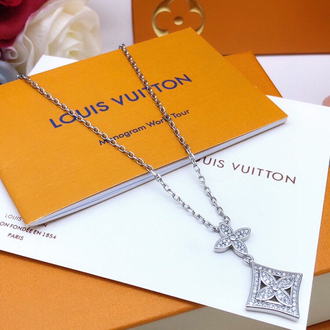 Louis Vuitton Silver-Tone Monogram Necklace - album image 2