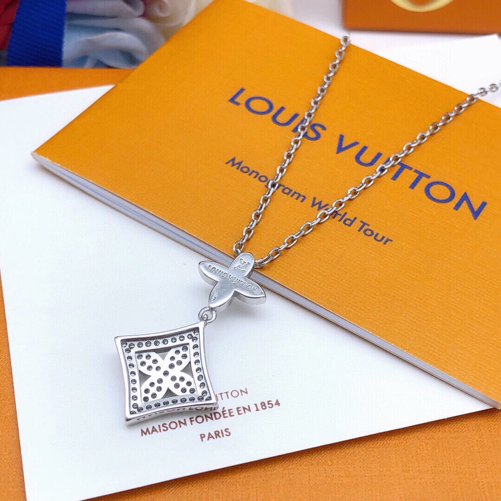 Louis Vuitton Silver-Tone Monogram Necklace - album image 4