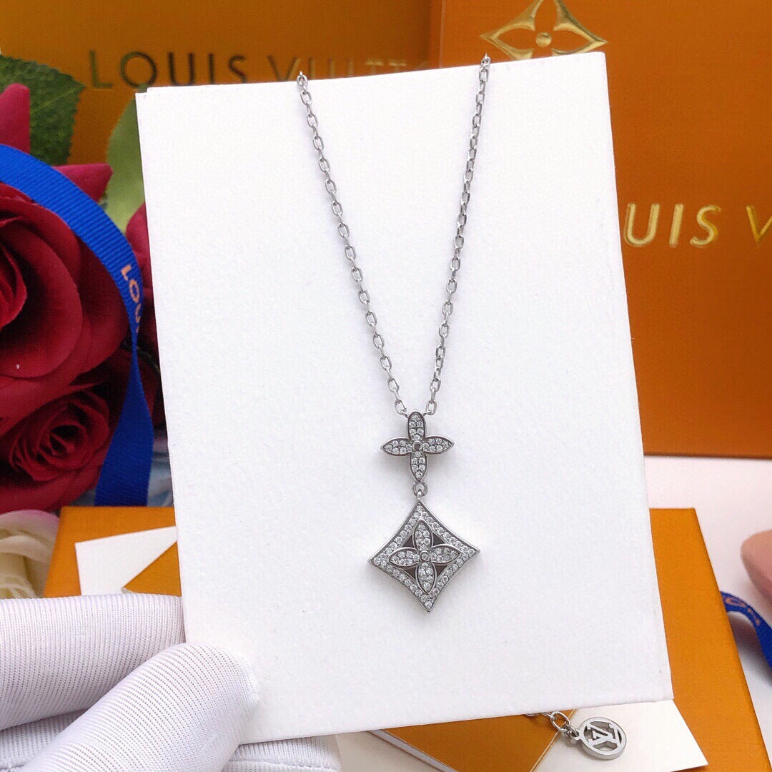 Louis Vuitton Silver-Tone Monogram Necklace - album image 1